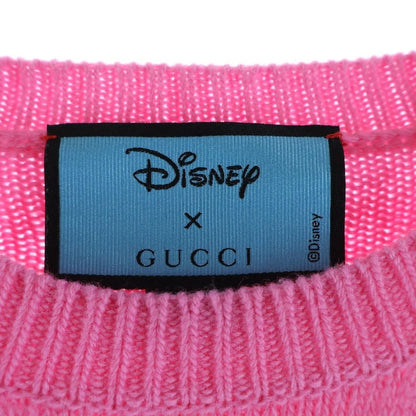 Gucci Disney Donald Duck Jacquard Crew Neck Long Sleeve Pullover Sweater Pink — view 6