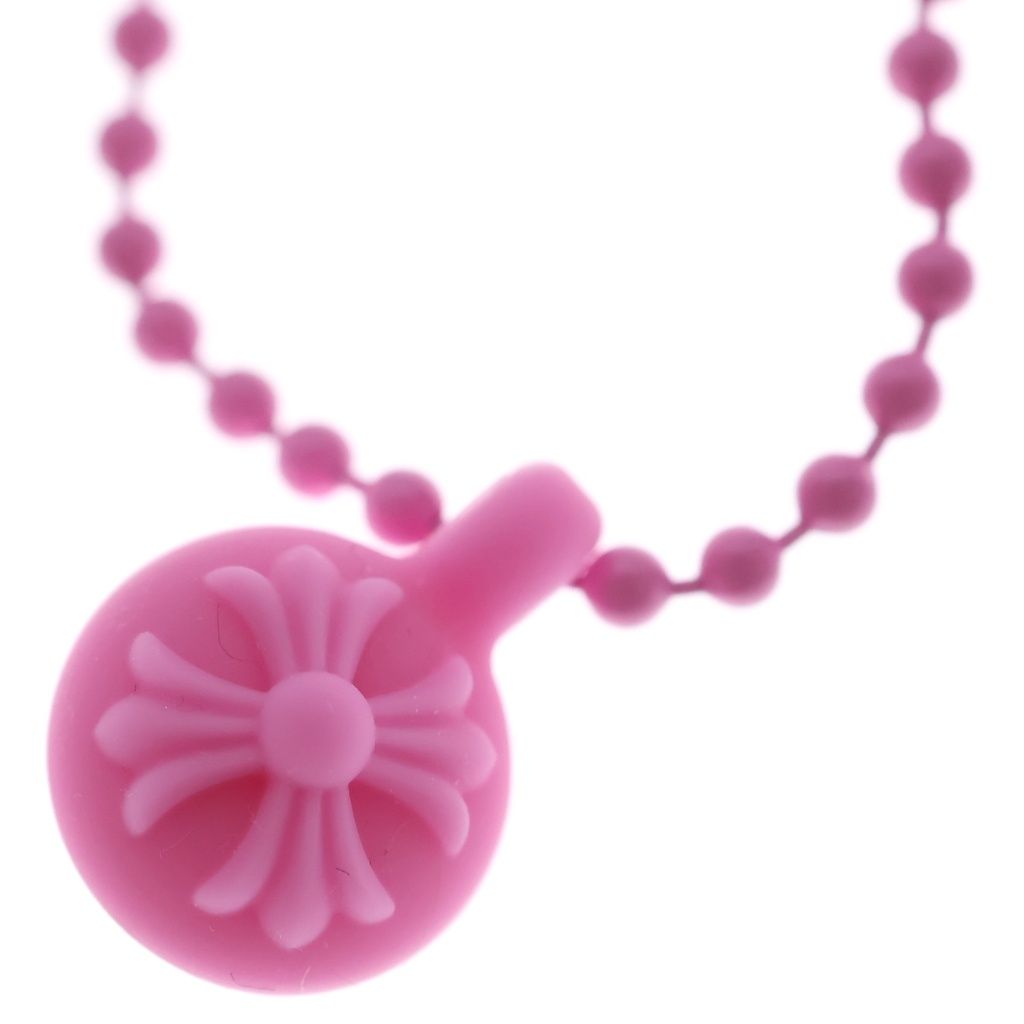 Chrome Hearts Rubber CH Ball Cross Silicone Necklace Pink — view 3
