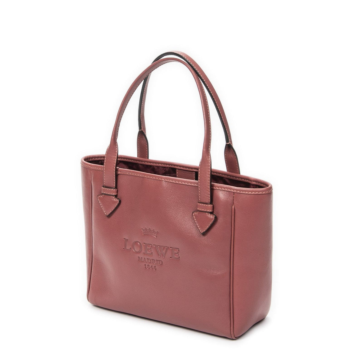 Loewe Heritage Tote Bag Pink Calfskin Leather — view 2