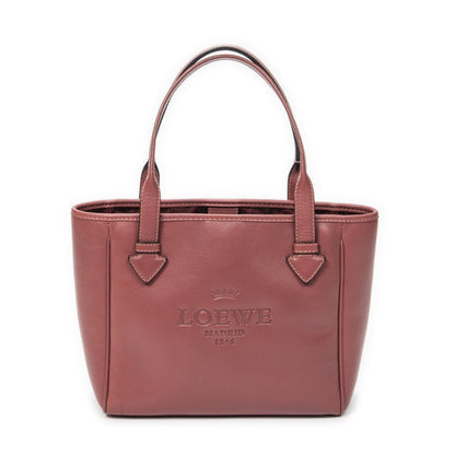 Loewe Heritage Tote Bag Pink Calfskin Leather