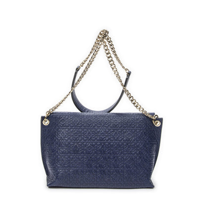 Loewe Anagram Avenue Crossbody Navy Animal Embossed Leather — view 5