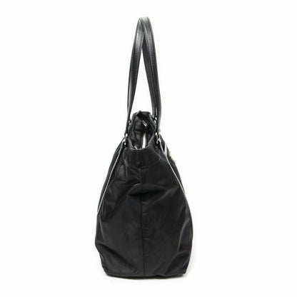 Prada Zip Shopping Tote Bag Black Nylon Canvas — view 4