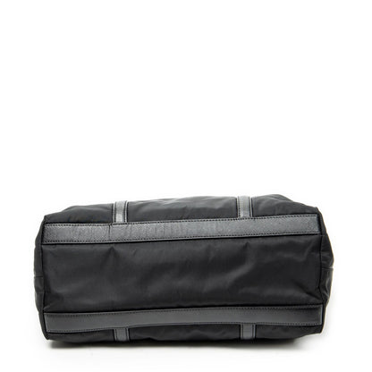 Prada Zip Shopping Tote Bag Black Nylon Canvas — view 6
