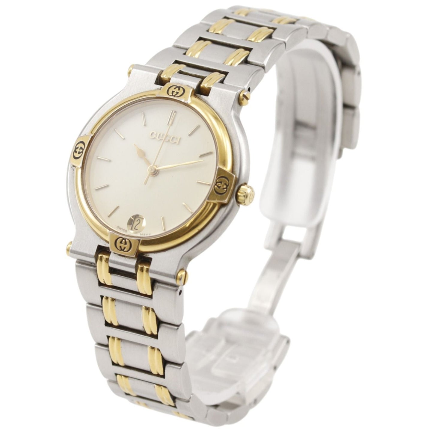 Gucci Stainless Steel Quartz Analog Display Ivory Dial Watch — view 2
