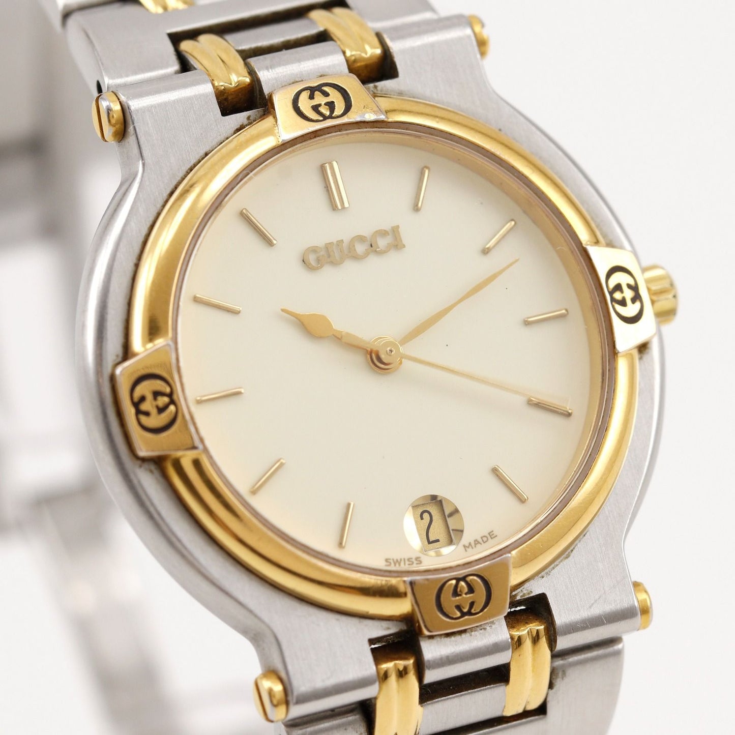 Gucci Stainless Steel Quartz Analog Display Ivory Dial Watch — view 3