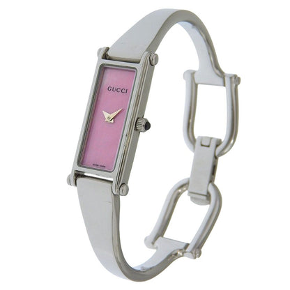 Gucci Stainless Steel Quartz Analog Display Pink Shell Dial Watch — view 2