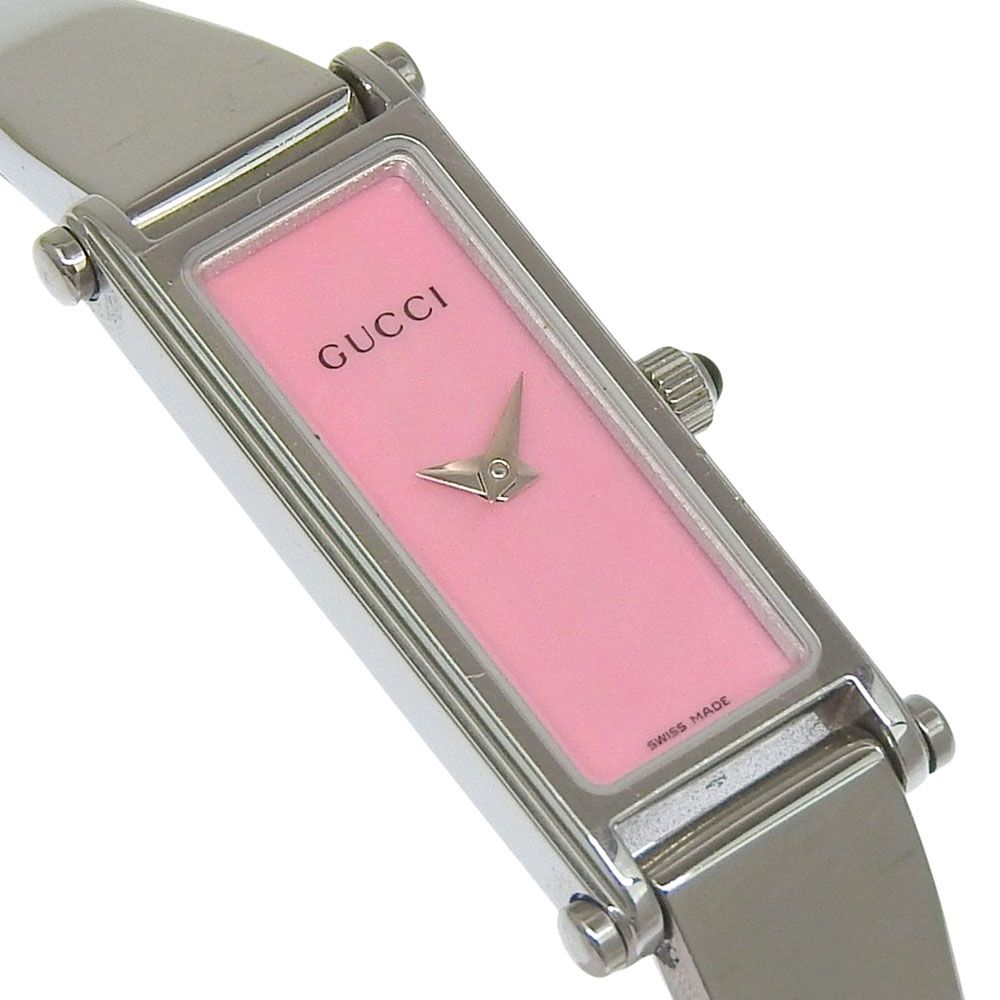 Gucci Stainless Steel Quartz Analog Display Pink Shell Dial Watch — view 3