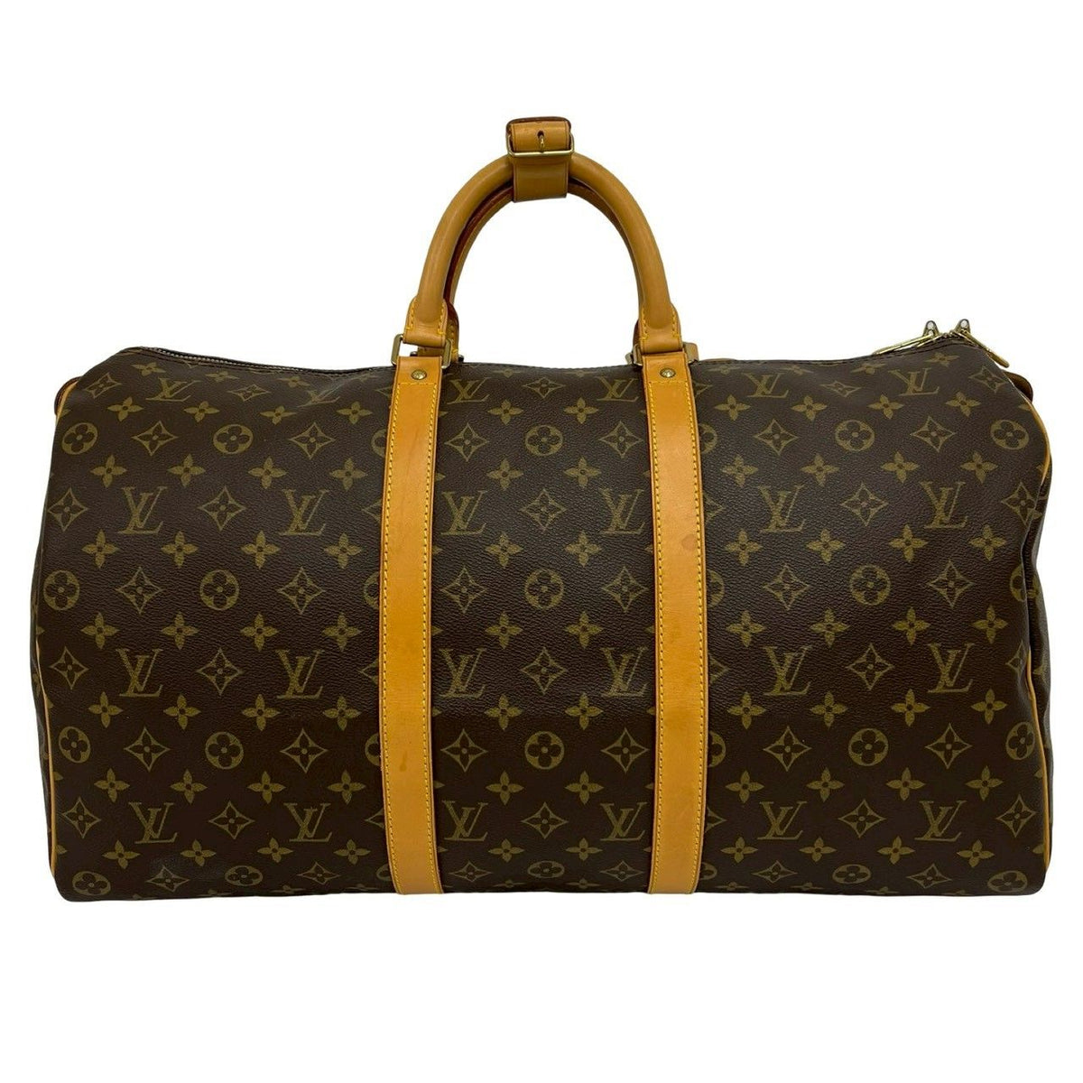 Louis Vuitton Vintage Keepall 50 Monogram Leather Boston Bag Brown — view 3