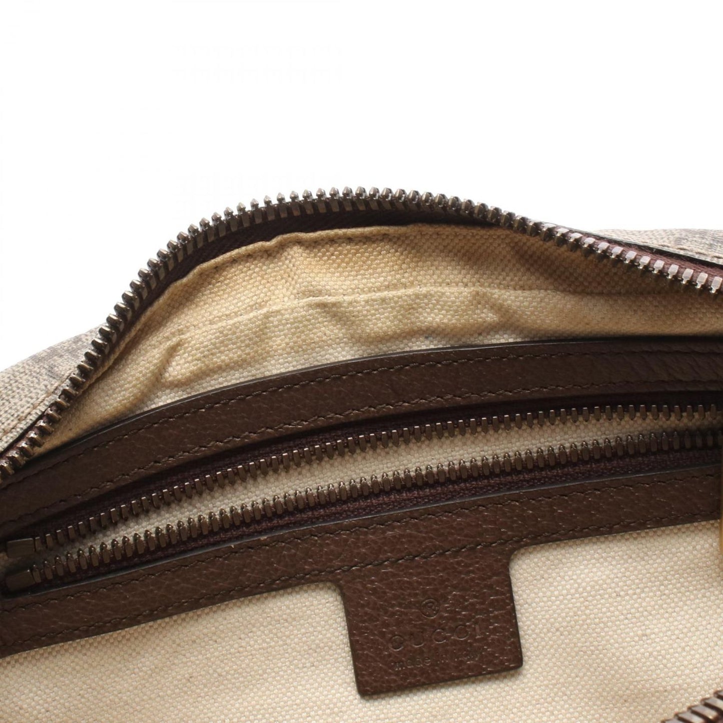 Gucci Waist Bag Ophidia GG Supreme Beige Dark Brown Canvas Leather — view 5