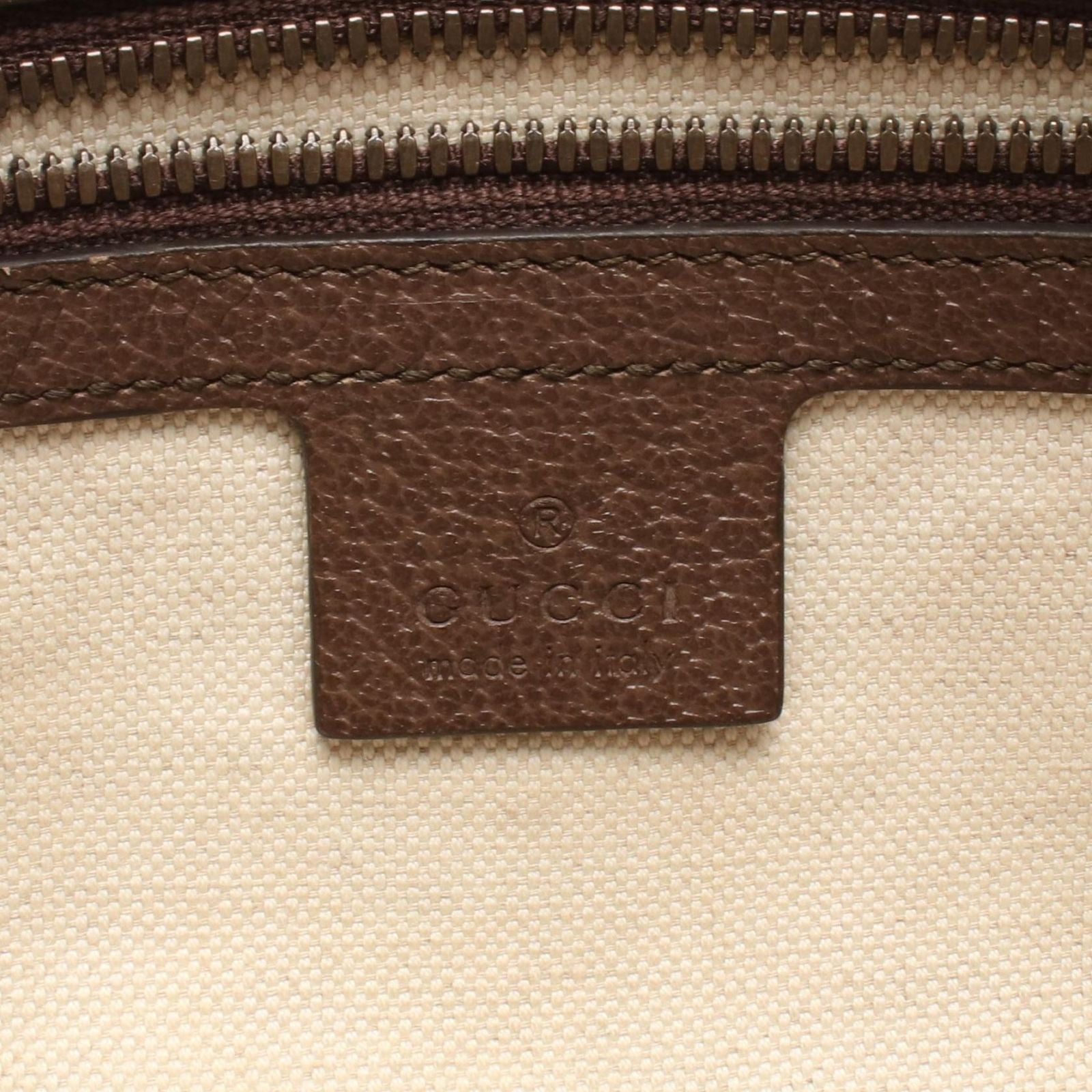 Gucci Waist Bag Ophidia GG Supreme Beige Dark Brown Canvas Leather — view 4