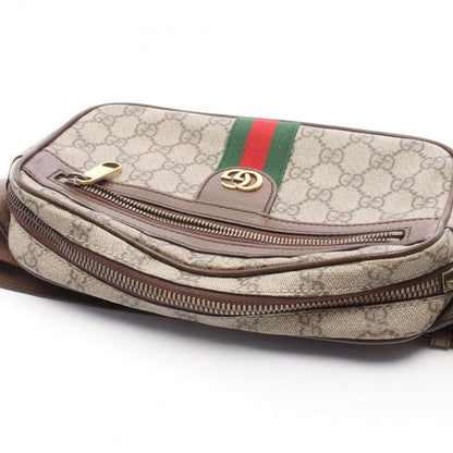 Gucci Waist Bag Ophidia GG Supreme Beige Dark Brown Canvas Leather — view 8