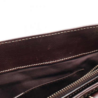 Celine Handbag Boogie Bag Dark Brown Leather — view 5