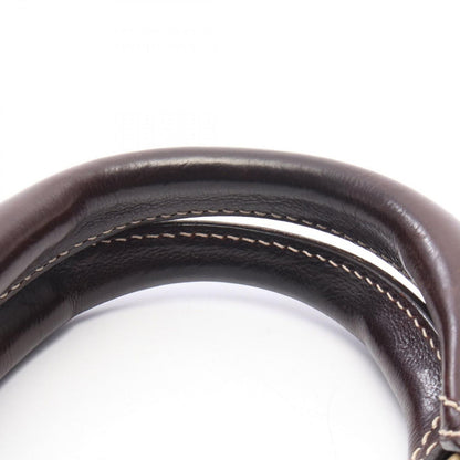 Celine Handbag Boogie Bag Dark Brown Leather — view 7