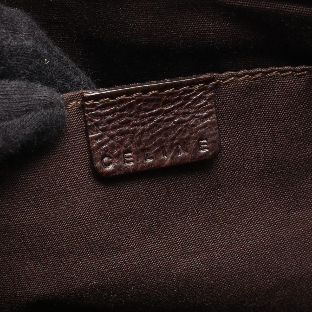Celine Handbag Boogie Bag Dark Brown Leather — view 4