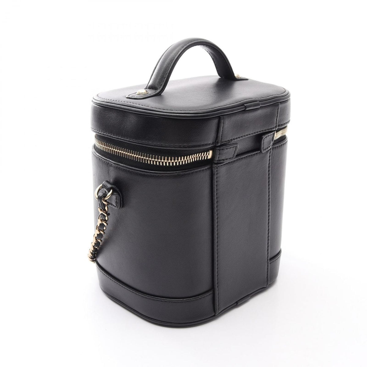 Chanel Handbag CC Logo 2-Way Black Lambskin CC Vanity Chain — view 2