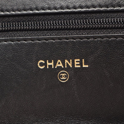Chanel Shoulder Bag 19 Dizeneuf Quilted 2-Way Black Lambskin 19 Chain Wallet — view 5