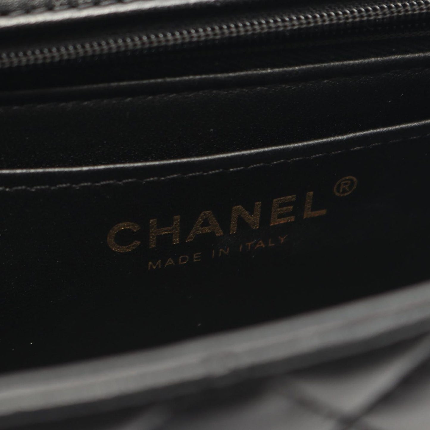 Chanel Shoulder Bag Quilted Top Handle Black 2-Way Lambskin Top Plastic Chain — view 4