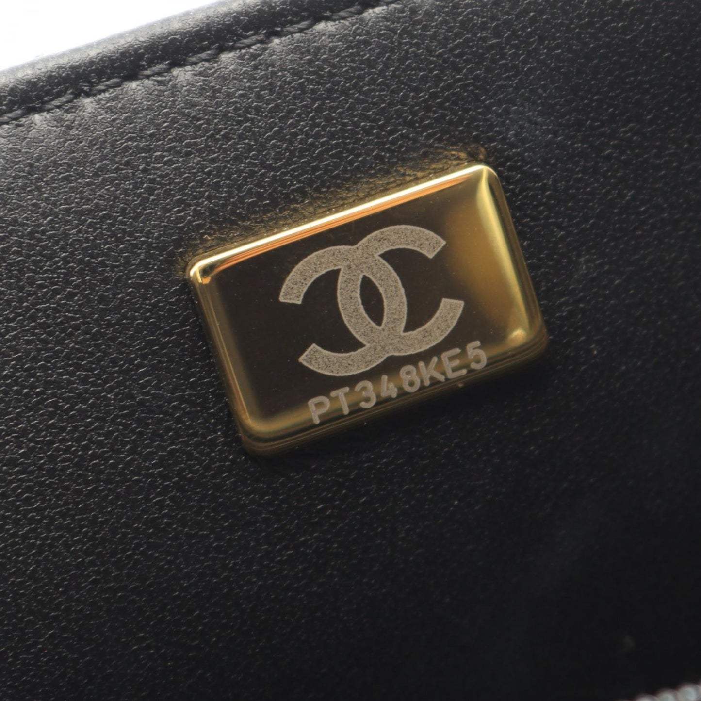 Chanel Shoulder Bag Quilted Top Handle Black 2-Way Lambskin Top Plastic Chain — view 5
