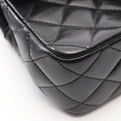 Chanel Shoulder Bag Quilted Top Handle Black 2-Way Lambskin Top Plastic Chain — view 7