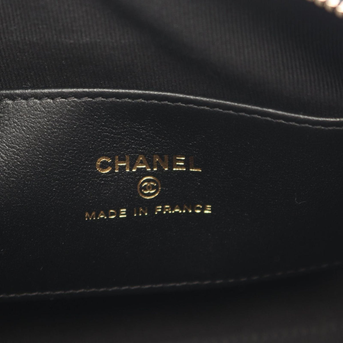 Chanel Quilted 2-Way Black Lambskin Mini Boston Bag — view 4
