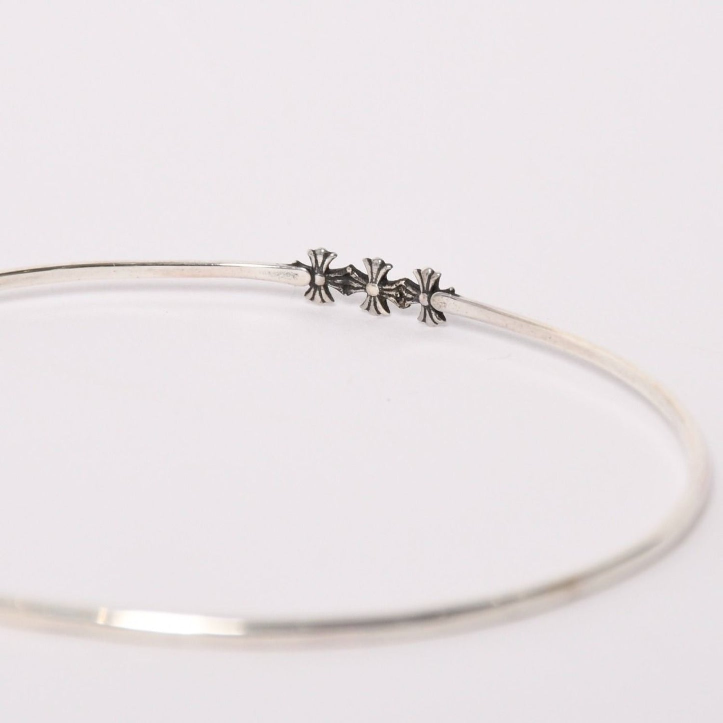 Chrome Hearts Bngl Bblgm Pls Bubblegum Plus Bangle 925 Sterling Silver Bracelet — view 4