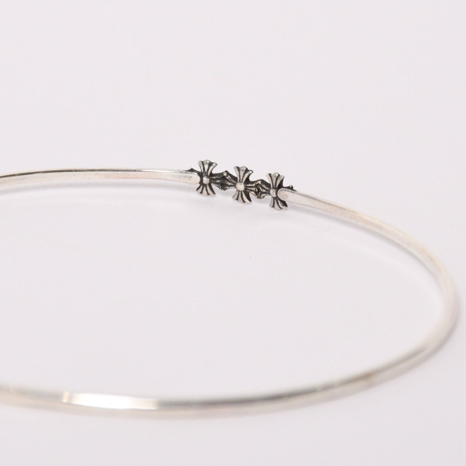 Chrome Hearts Bngl Bblgm Pls Bubblegum Plus Bangle 925 Sterling Silver Bracelet — view 4