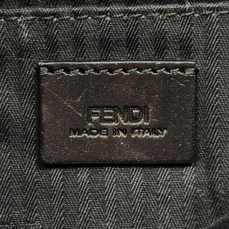 Fendi Shoulder Bag Leather Black Chain Small — view 6