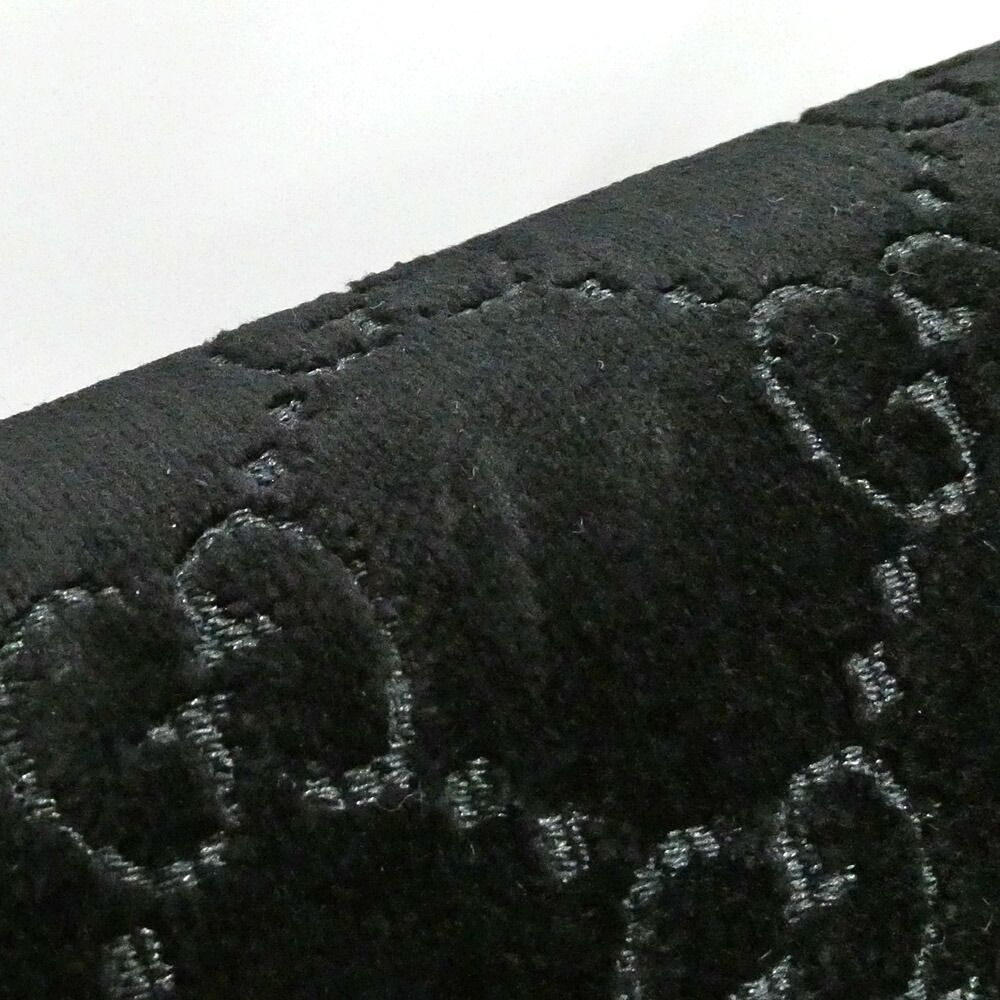 Gucci Dionysus Shoulder Bag GG Pattern Velvet Black Silver Tiger Head — view 5