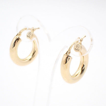 Bottega Veneta Hoop Earrings 925 Sterling Silver Gold Pawn — view 6