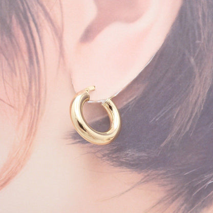 Bottega Veneta Hoop Earrings 925 Sterling Silver Gold Pawn — view 7