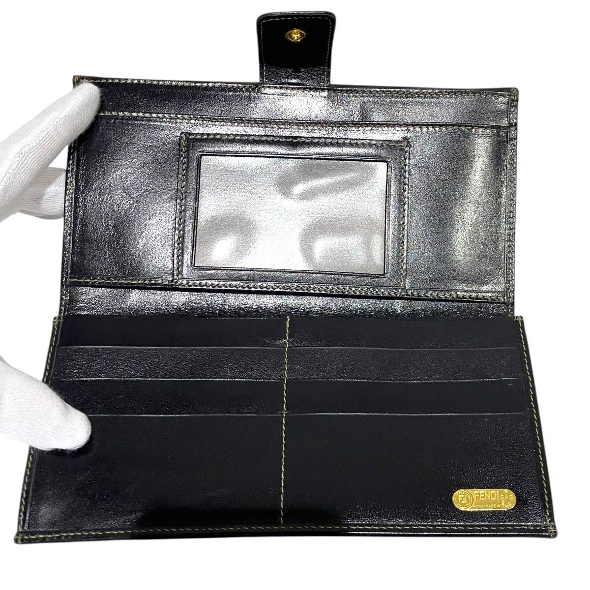 Fendi Zucca Pattern Wallet Canvas Leather — view 6