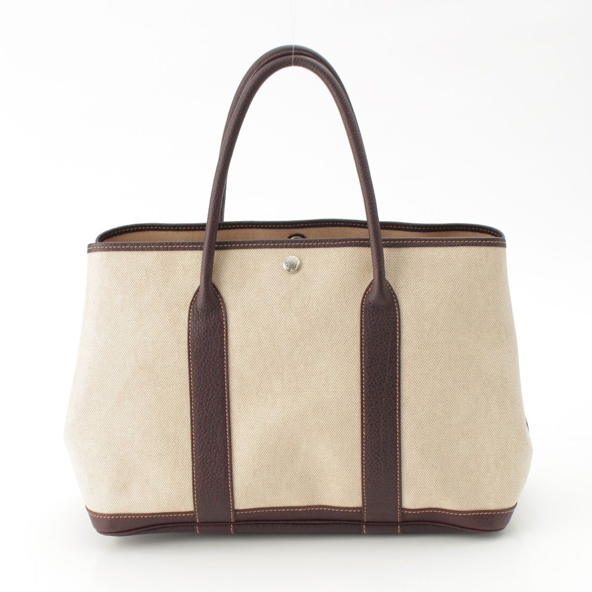 Hermes Garden Party Toilet Ash Buffalo Tote Bag Beige Brown PM 36 — view 4