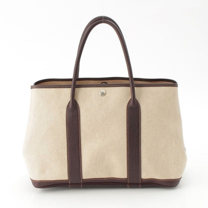 Hermes Garden Party Toilet Ash Buffalo Tote Bag Beige Brown PM 36 — view 4