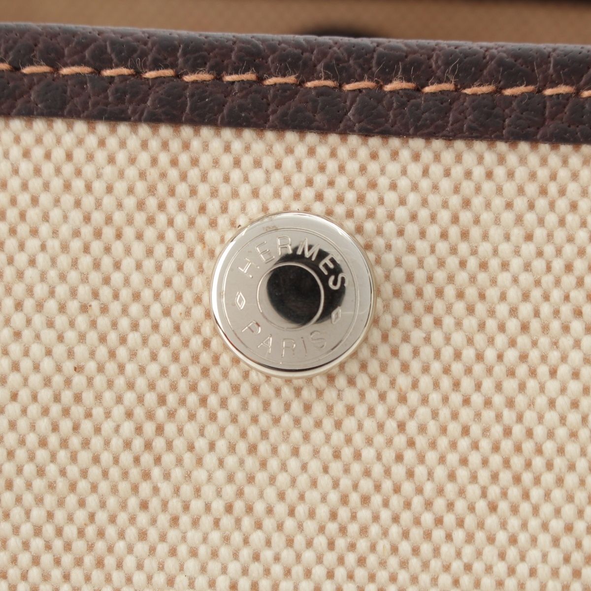 Hermes Garden Party Toilet Ash Buffalo Tote Bag Beige Brown PM 36 — view 7