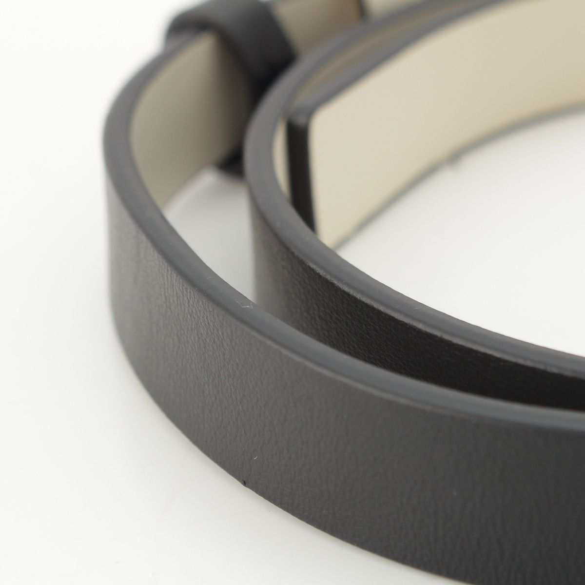 Dior CD Logo 30 Toronto Montaigne 20 Slim Smooth Calfskin Reversible Belt White — view 5