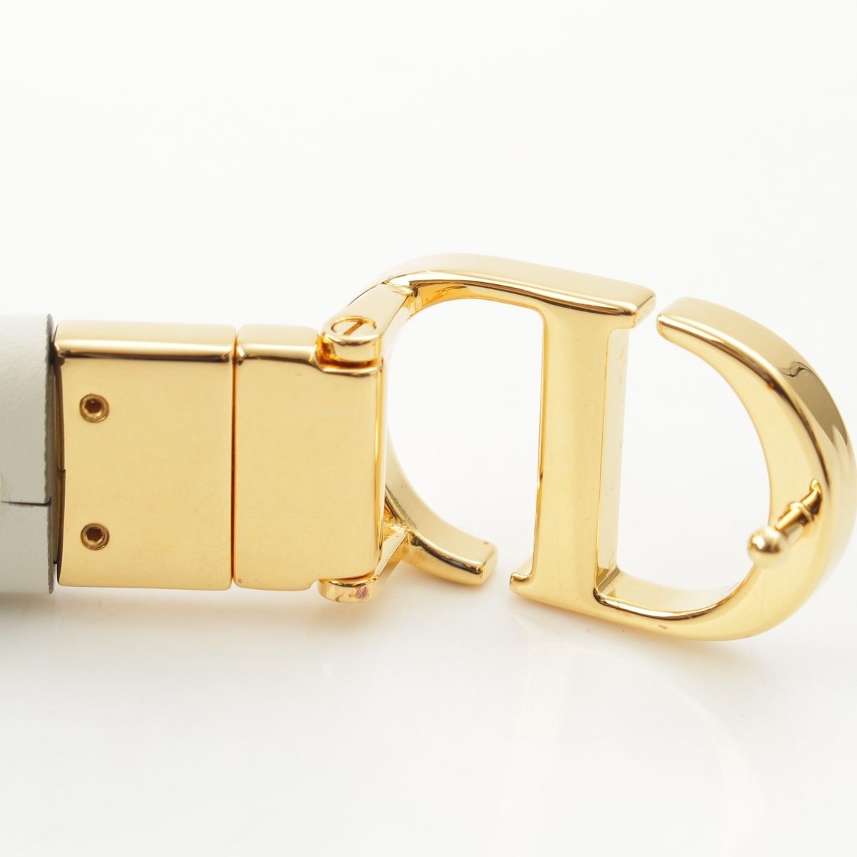 Dior CD Logo 30 Toronto Montaigne 20 Slim Smooth Calfskin Reversible Belt White — view 7