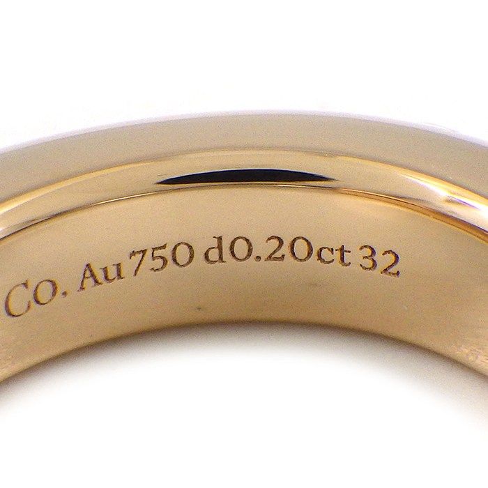 Tiffany & Co Ring Lock Half Circle Diamond Total 18K Pink Gold 18K White — view 4