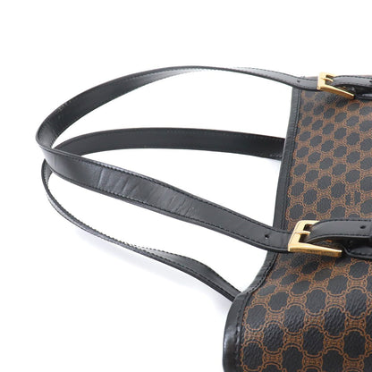 Celine Macadam Tote Bag Black Brown Leather Gold Vintage — view 5