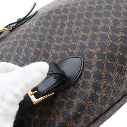 Celine Macadam Tote Bag Black Brown Leather Gold Vintage — view 8