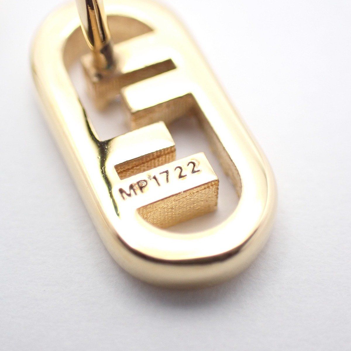 Fendi O-Rock Earrings Gold Color Rhinestone Pawn — view 5
