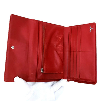 Chanel Coco Trifold Wallet Caviar Leather — view 3