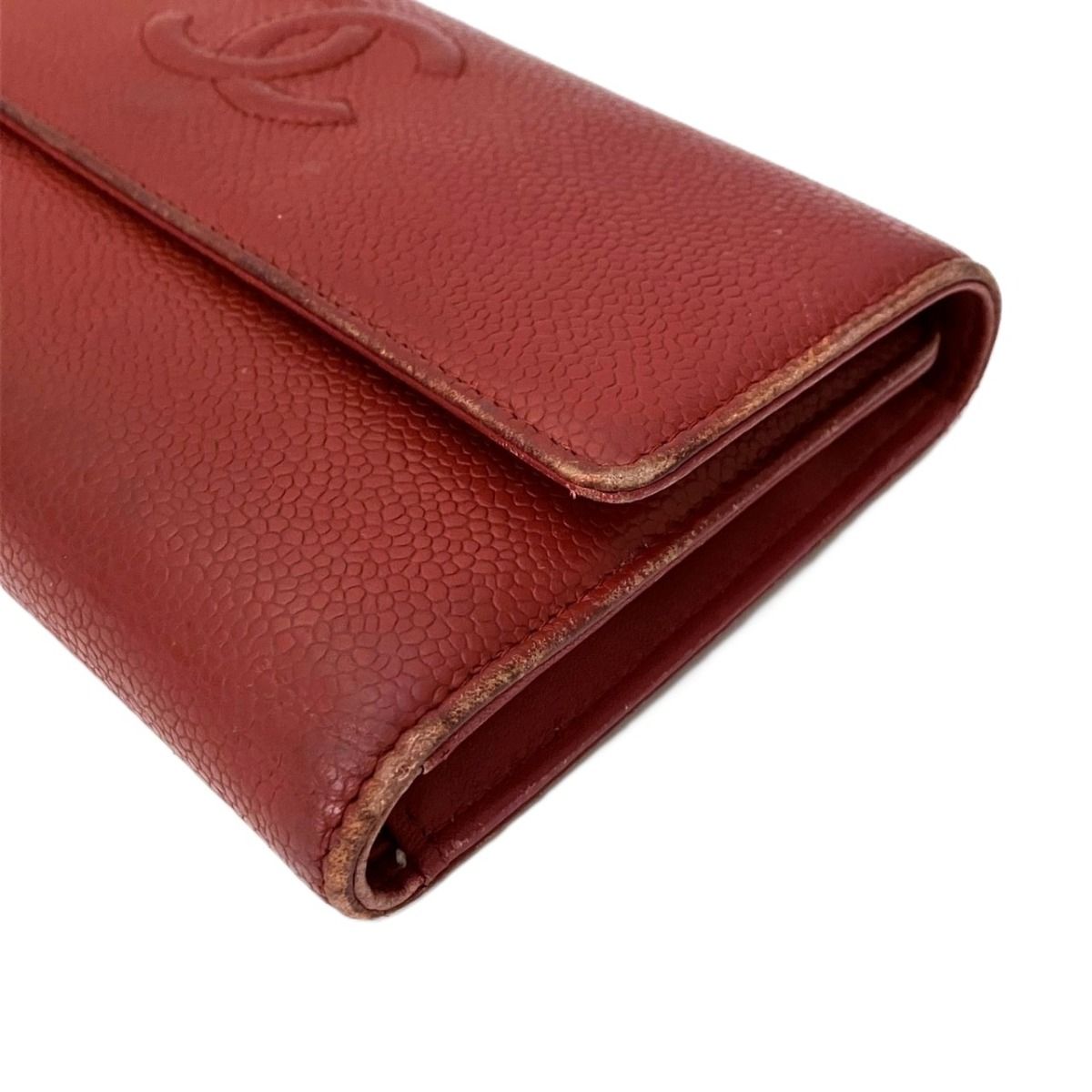 Chanel Coco Trifold Wallet Caviar Leather — view 7