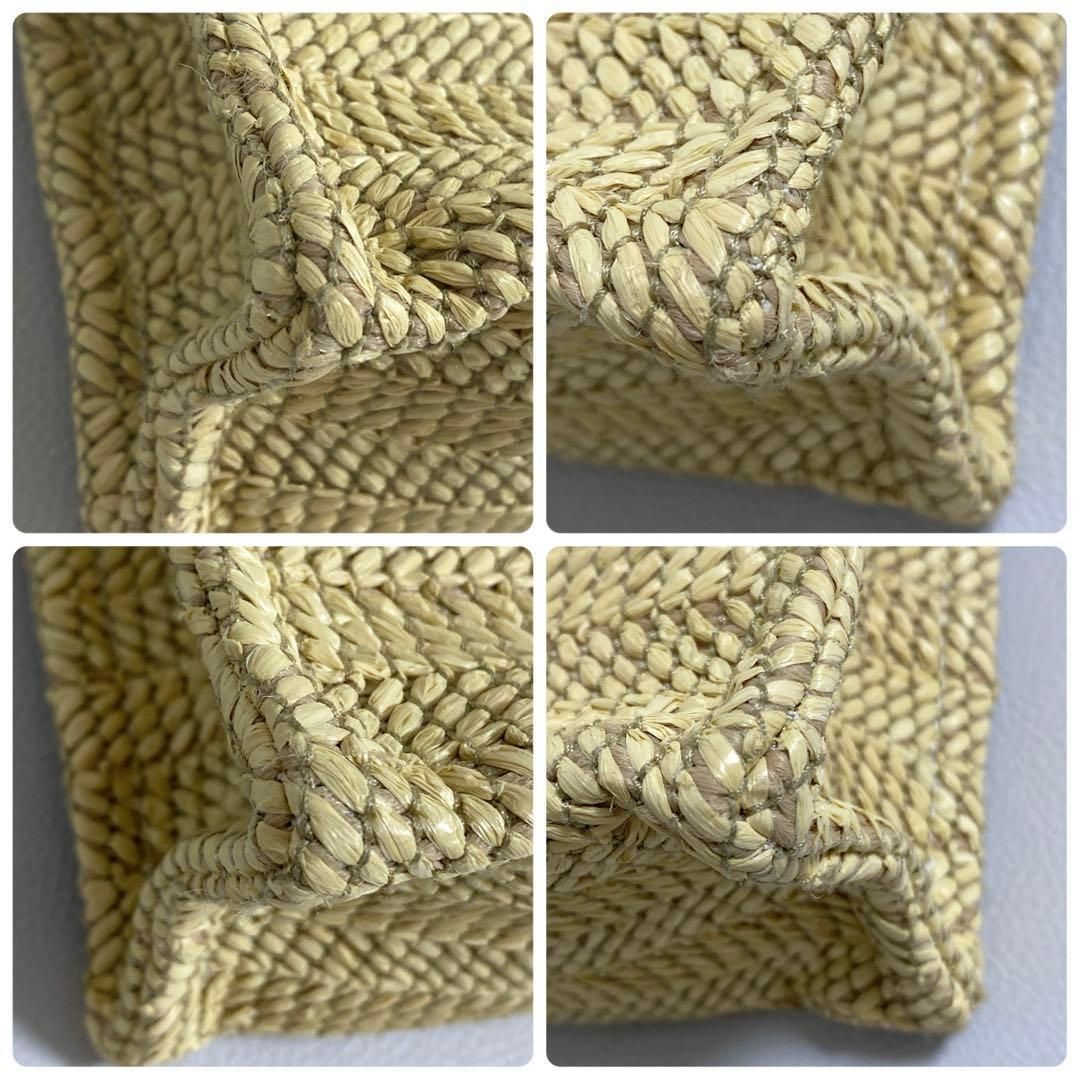 Gucci Basket Shoulder Bag Raffia Logo — view 6