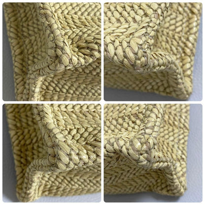Gucci Basket Shoulder Bag Raffia Logo — view 6