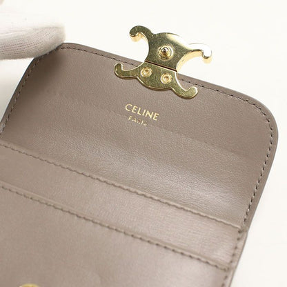 Celine Card Holder With Flap Triomphe Case Shiny Calfskin — view 5