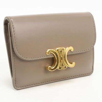 Celine Card Holder With Flap Triomphe Case Shiny Calfskin