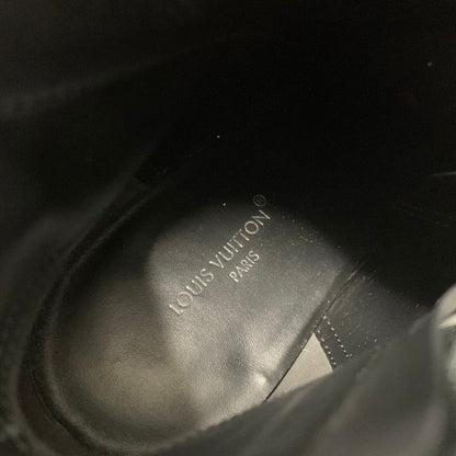 Louis Vuitton Line Monogram Boots Short Shoes Leather Black Brown Logo Belt — view 7