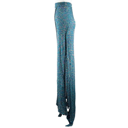 Loewe Long Skirt with Sequin Petticoat Green XS — view 2