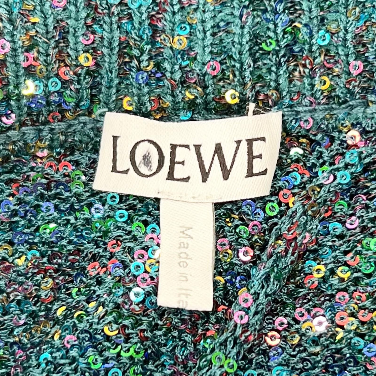 Loewe Long Skirt with Sequin Petticoat Green XS — view 6