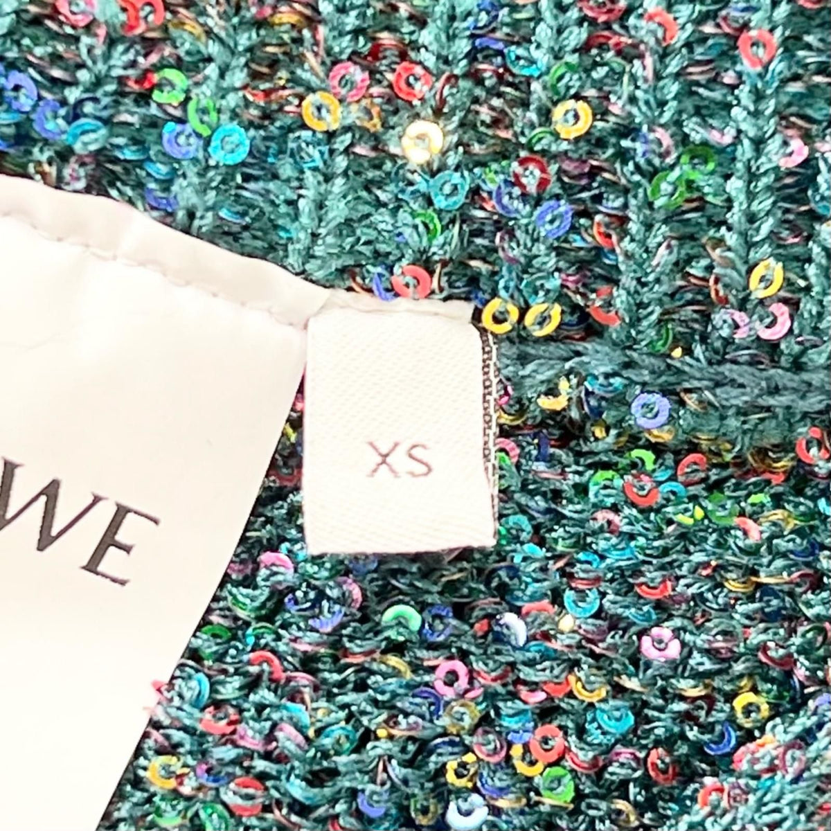 Loewe Long Skirt with Sequin Petticoat Green XS — view 8